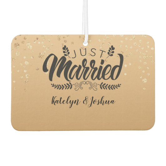 たった今結婚しました |フォトカスタムー カーエアーフレッシュナー (正面)