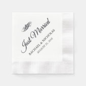 たった今結婚しました・フローリッシュ | 結婚披露宴 縁ありカクテルナプキン (正面)