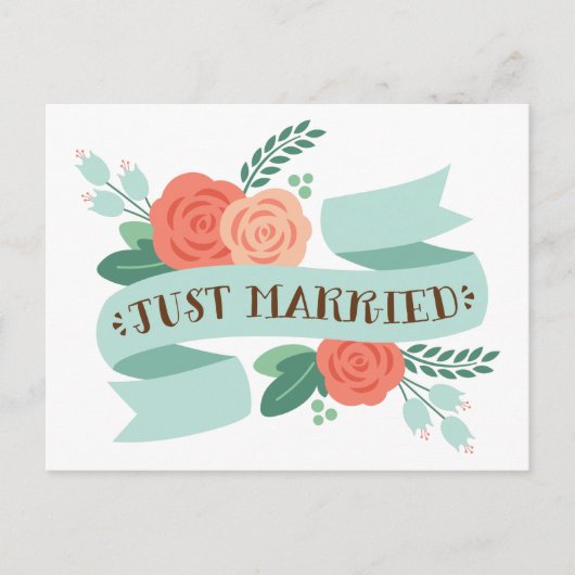 たった今結婚しました ポストカード (正面)