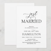 たった今結婚しました、ポスト結婚のブランチの駆け落ちインビタ 招待状 (正面/裏面)