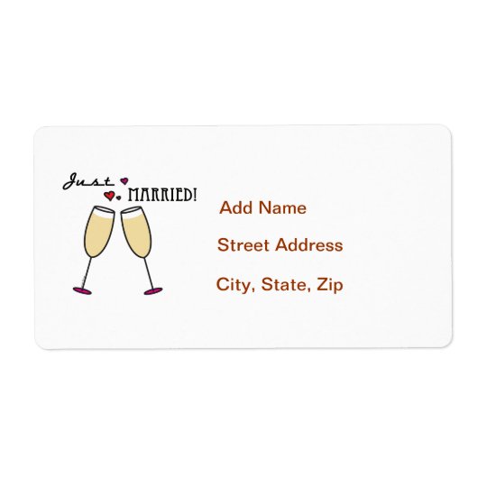 たった今結婚しました ラベル (正面)