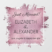 たった今結婚しました!ラベンダーフェイク箔 ウィンドウサイン (シート)