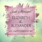 たった今結婚しました!ラベンダーフェイク箔 ウィンドウサイン (シート3)