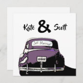 たった今結婚しました、ヴィンテージカー追加詳細 (正面/裏面)