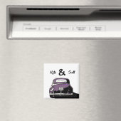 たった今結婚しました、ヴィンテージカー追加詳細 マグネット (インサイチュ (食洗機))