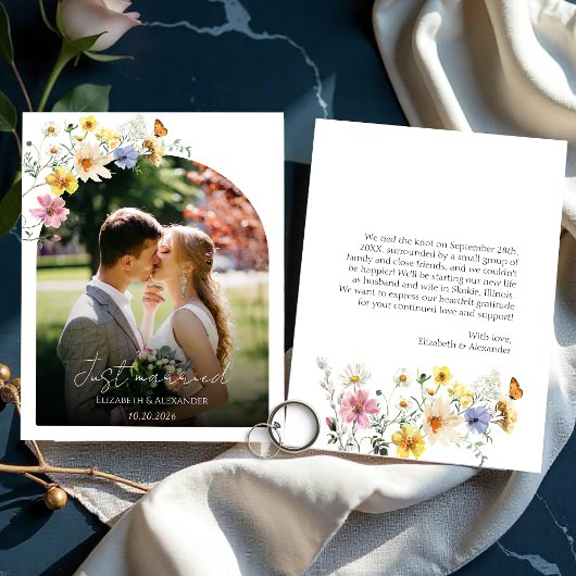 たった今結婚しました |予算結婚の写真のお知らせ