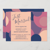 たった今結婚しました!円カラフル披露宴のみ 招待状 (正面/裏面)