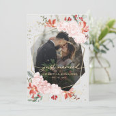 たった今結婚しました |冬の結婚式のカスタム写真 案内状 (スタンド正面)