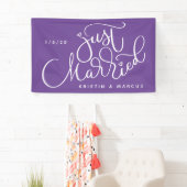 たった今結婚しました |名前と日付の追加 横断幕 (インサイチュ)