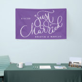 たった今結婚しました |名前と日付の追加 横断幕 (トレードショー)