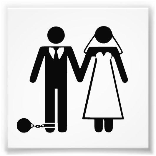 たった今結婚しました、新しい管理下 フォトプリント            (正面)