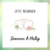 たった今結婚しました（新郎新婦の名前） ウィンドウサイン (シート3)