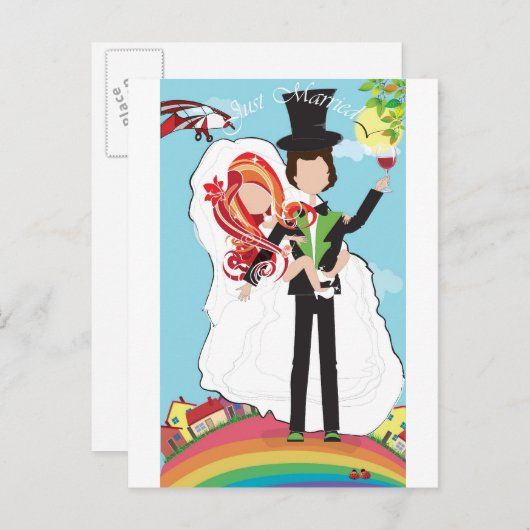 たった今結婚しました! 案内ポストカード (正面/裏面)