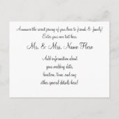 たった今結婚しました 案内ポストカード (裏面)