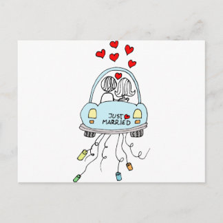 たった今結婚しました 案内ポストカード