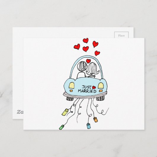 たった今結婚しました 案内ポストカード (正面/裏面)
