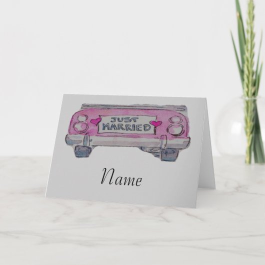 たった今結婚しました 案内状 (正面)