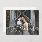 たった今結婚しました |様素朴のお結婚知らせ ポストカード (正面/裏面)