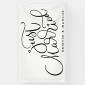 たった今結婚しました 横断幕 (縦)