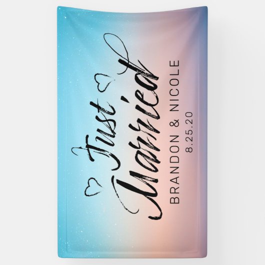 たった今結婚しました 横断幕 (縦)