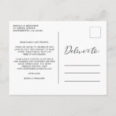 たった今結婚しました|結婚の発表 案内ポストカード (裏面)