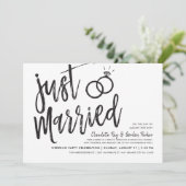 たった今結婚しました|結婚式後のパーティー 招待状 (スタンド正面)