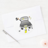 たった今結婚しました（車） ラウンドシール (封筒)