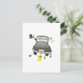 たった今結婚しました（車） 案内ポストカード (スタンド正面)