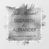 たった今結婚しました!銀フェイク箔 ウィンドウサイン (シート)