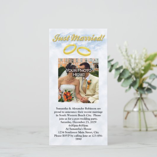 たった今結婚しました、2つの金ゴールドバンド/クラウド (スタンド正面)