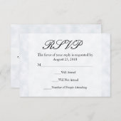 たった今結婚しました、2つの金ゴールド帯/雲 出欠カード (正面/裏面)