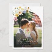 たった今結婚しました | Bohoの結婚写真の発表 招待状 (正面)