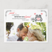 たった今結婚しました- We Elopedフォトポストカード 案内ポストカード (正面)