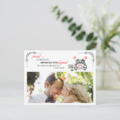 たった今結婚しました- We Elopedフォトポストカード 案内ポストカード (スタンド正面)