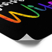 たった今結婚しましたLGBTウェディングパーティレズビアン妻ティーH ポスター (角)