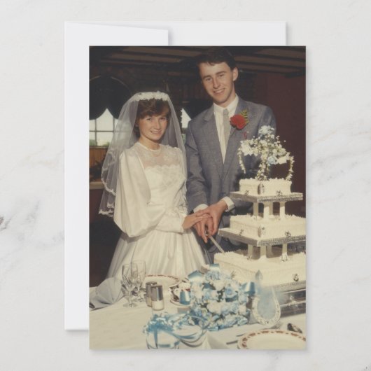 たった今結婚しましたRuby 40th結婚周年記念写真 招待状 (裏面)