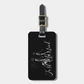 たった今結婚しましたX線スケルトンハネムーンカップル ラゲッジタグ (正面縦)