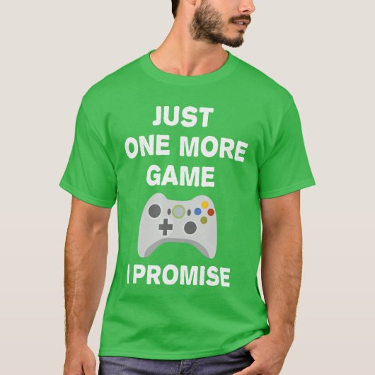 たった1ゲームだけ約束するよ おもしろゲーミング ボーイ Tシャツ (正面)