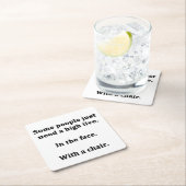 たった5人だけ要る人もいる スクエアペーパーコースター (インサイチュ)