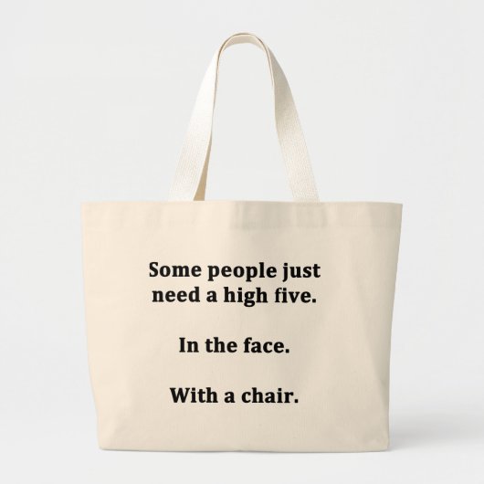 たった5人だけ要る人もいる ラージトートバッグ (正面)