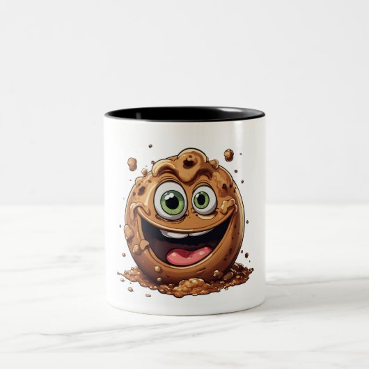 たっぷりユーモア救済を加える準備をする ツートーンマグカップ (中央)