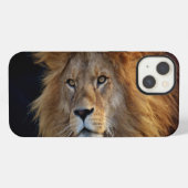 たてがみのある野生の捕食獣ライオン iPhoneケース (裏面横)