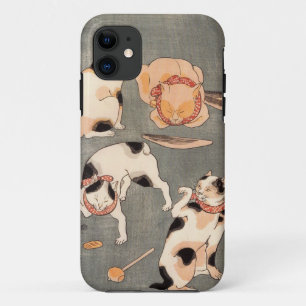 たとえ尽の内の(の上の)、国芳の日本のな猫(1)、Kuniyoshi、Ukiyo-e iPhone 11 ケース