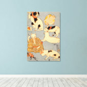 たとえ尽の内(下)、国芳日本の猫(3)、国芳、浮世絵 キャンバスプリント (インサイチュ (ウッドフロア))