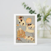 たとえ尽の内(下)、国芳日本の猫(3)、国芳、浮世絵 ポストカード (スタンド正面)