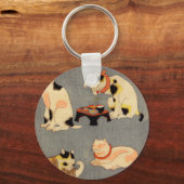 たとえ尽の内(中)、国芳 日本の猫(2)、国芳、浮世絵 キーホルダー (正面)