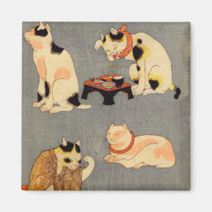 たとえ尽の内(中)、国芳 日本の猫(2)、国芳、浮世絵 マグネット