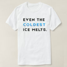 たとえ最も冷たい氷でも溶ける - ジムモチベーションプリントTシャツ