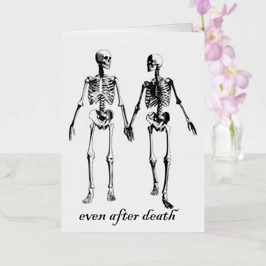 たとえ死後も、死が二人を分かつまで 箔グリーティングカード (蘭)