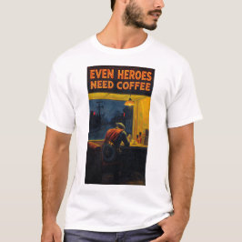 たとえ英雄でもコーヒーは必要 ヒストリックアートペインティングTシャツ Tシャツ